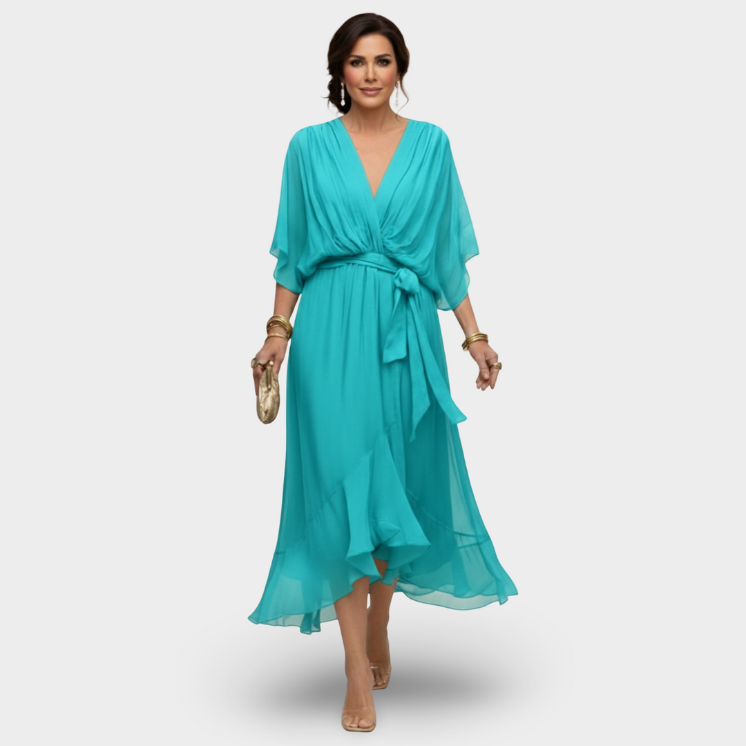 Irena | Sukienka V-Neck Klasycznej Elegancji