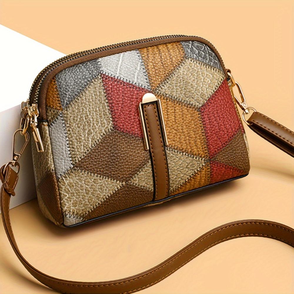 Luna | Mini torebka na ramię w stylu patchworkowym