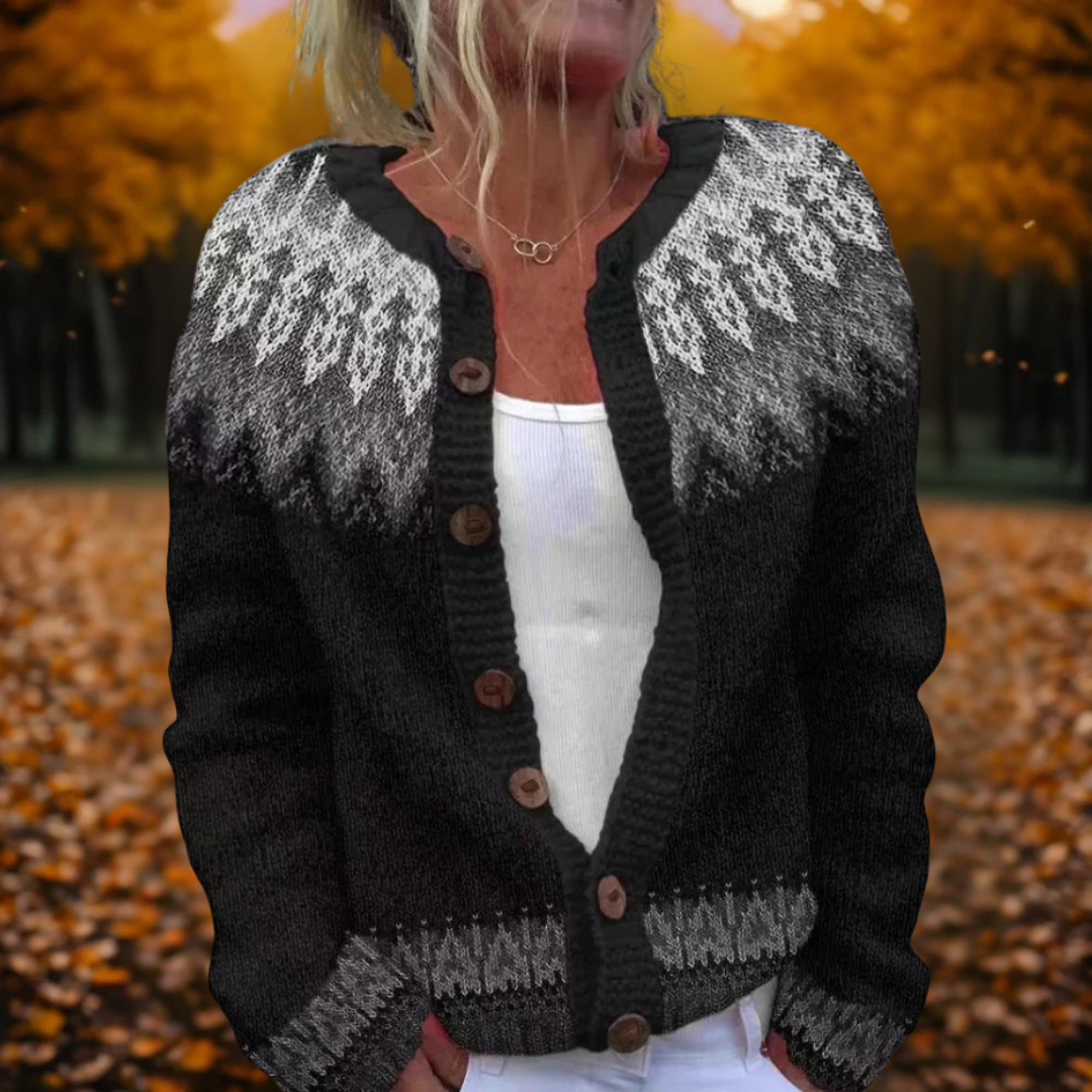 Alina - Vintage Dzianinowy Kardigan