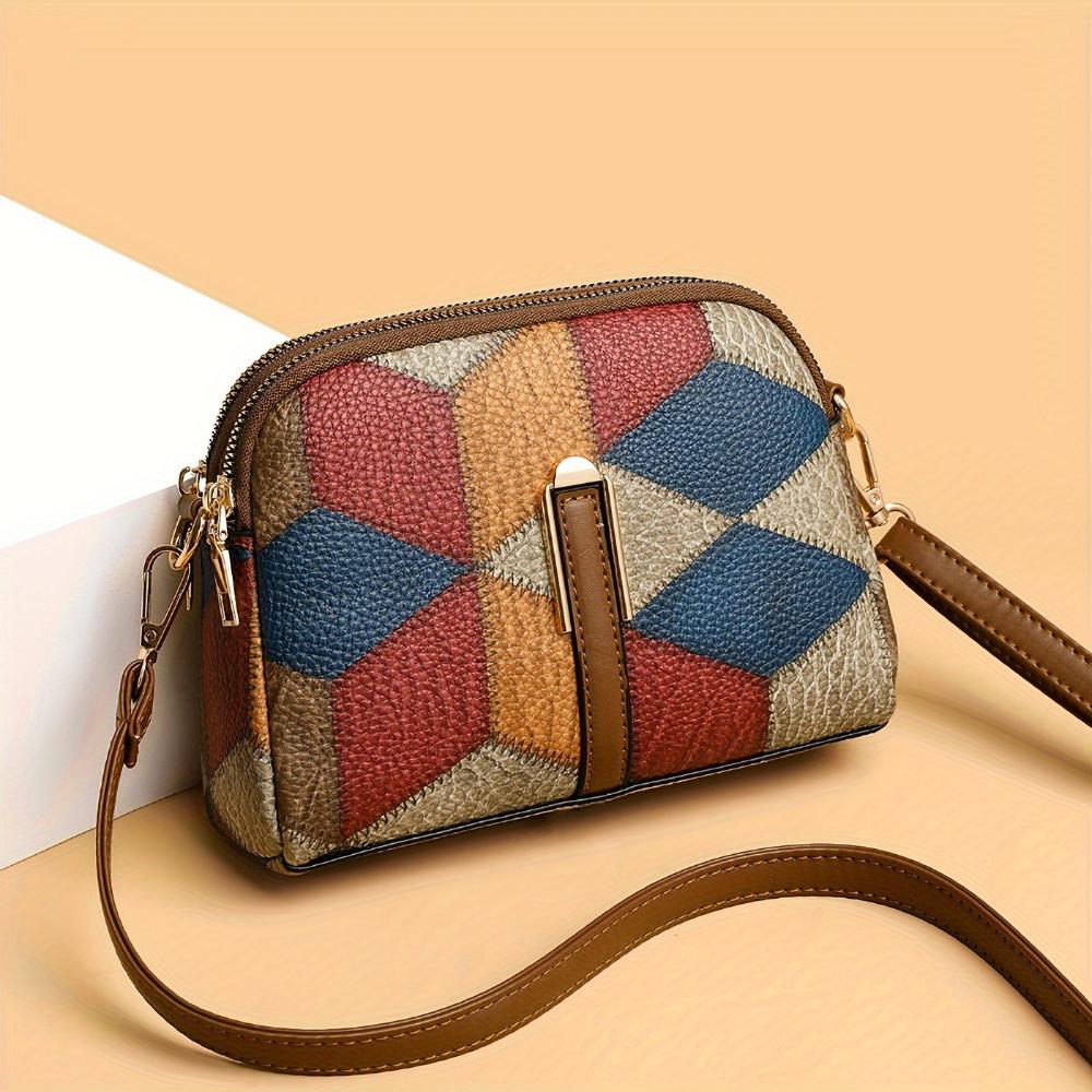 Luna | Mini torebka na ramię w stylu patchworkowym