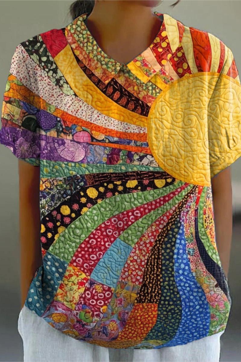 Lila | Koszula Patchwork Sunburst