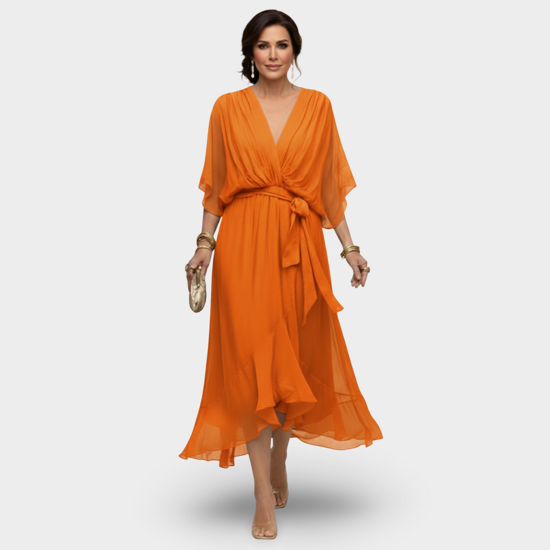 Irena | Sukienka V-Neck Klasycznej Elegancji