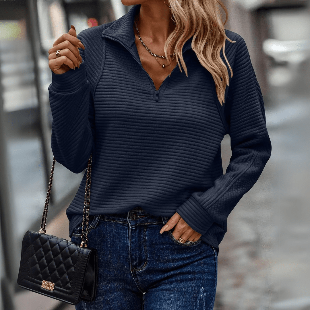 Tomira – Elegancki sweter z zamkiem