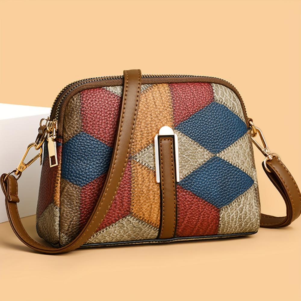 Luna | Mini torebka na ramię w stylu patchworkowym