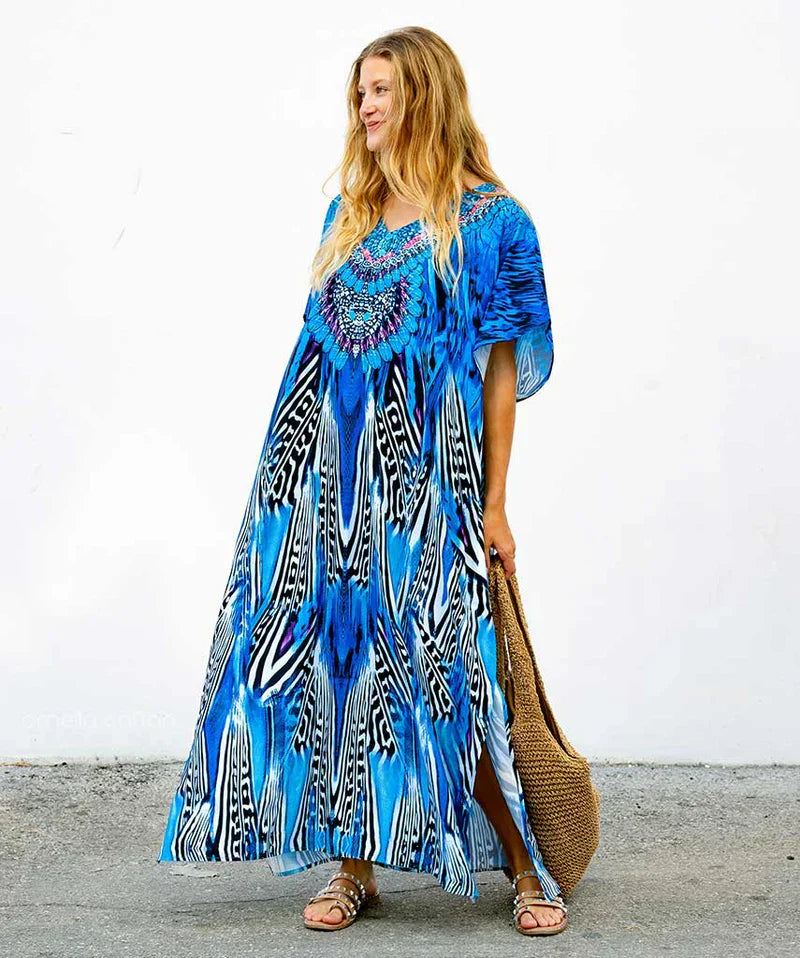 Amelia – Letni kaftan z bawełny i lnu