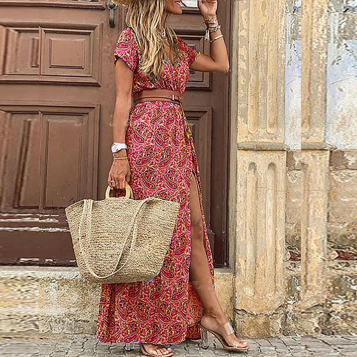 Sybella - Zwiewna maxi sukienka boho